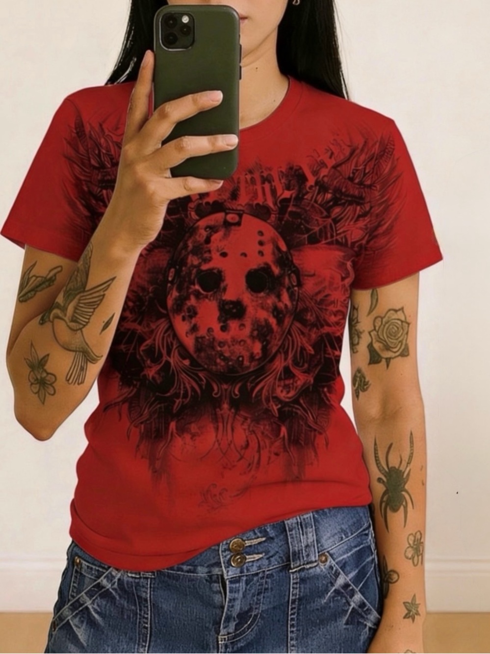 Friday The 13th Jason Affliction Style Graphic T-shirt